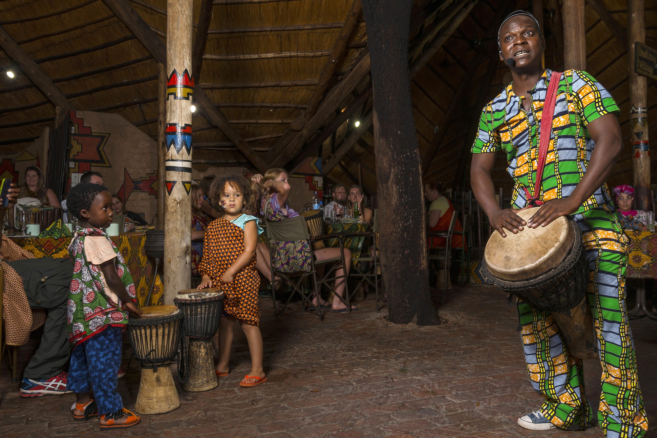 The Boma - Dinner & Drum Show - children drumming